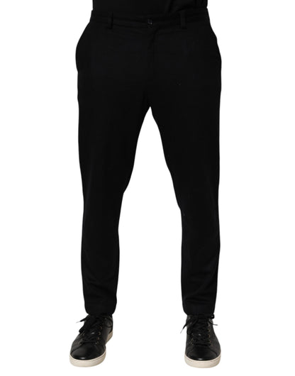 Black Cashmere Dress Formal Men Trouser Pants