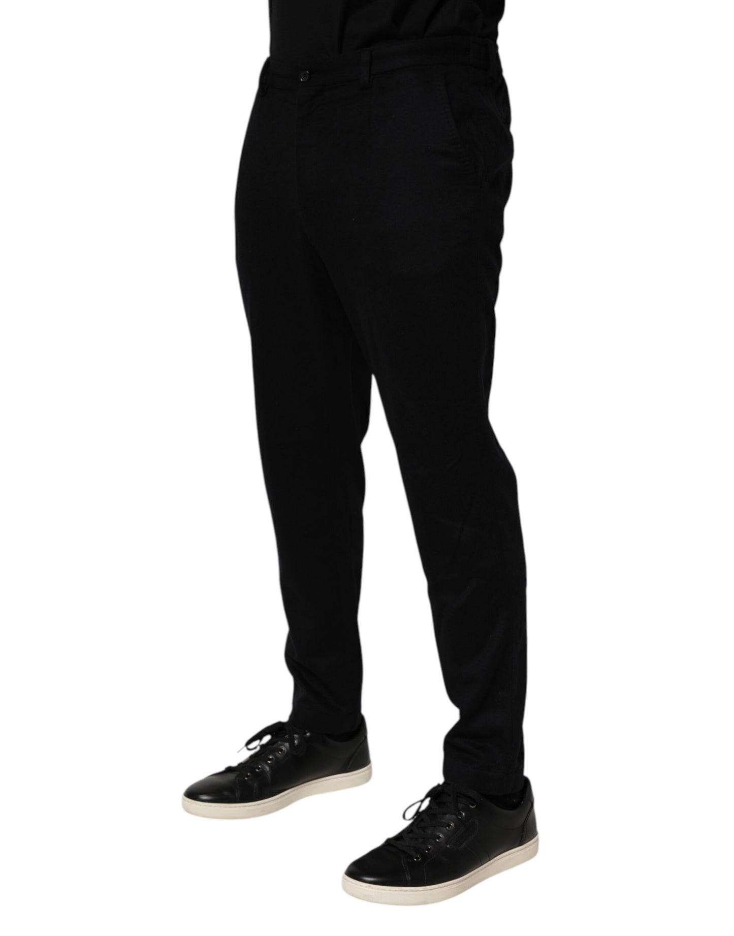Black Cashmere Dress Formal Men Trouser Pants