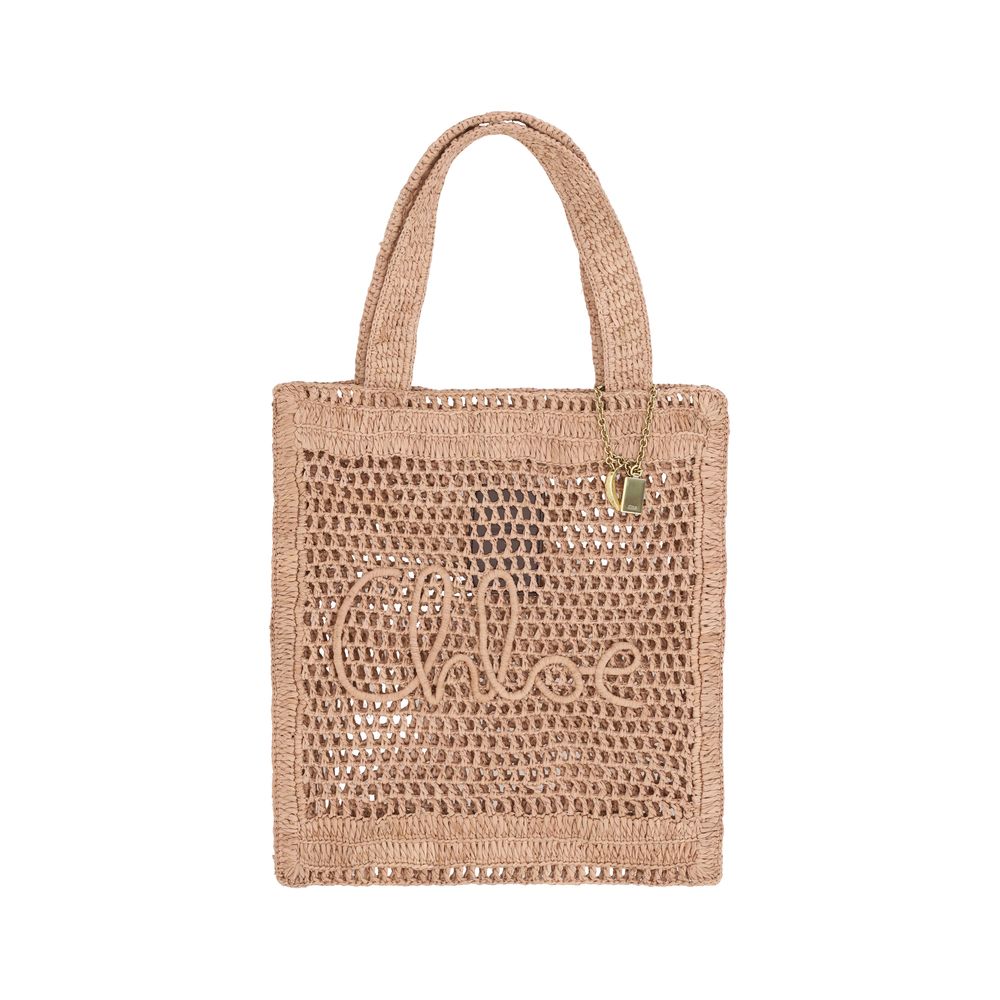 Brown Raffia Shoulder Bag