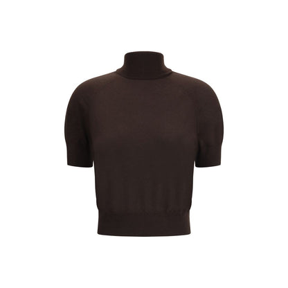 Brown Merino Wool Top