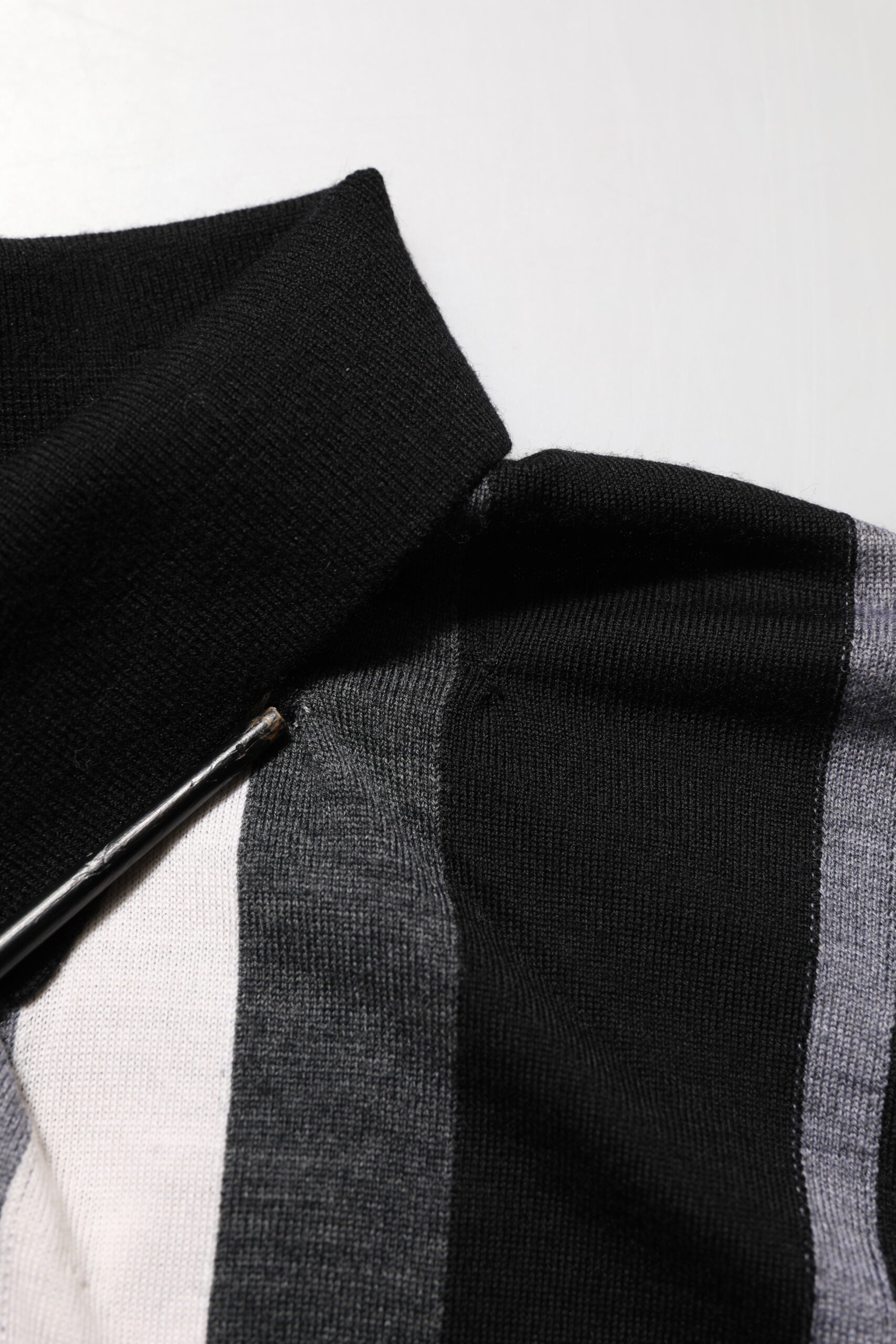 Black White Polka Dot Collared Polo T-shirt