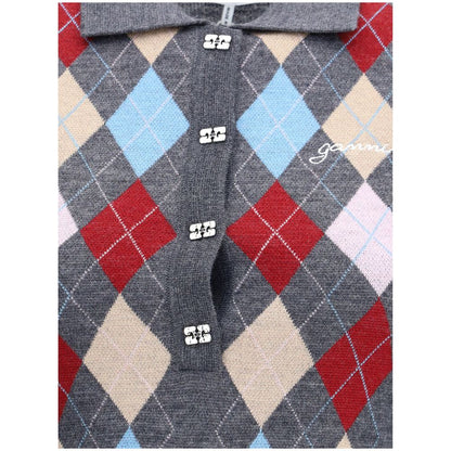 Gray Merino Wool Polo Shirt