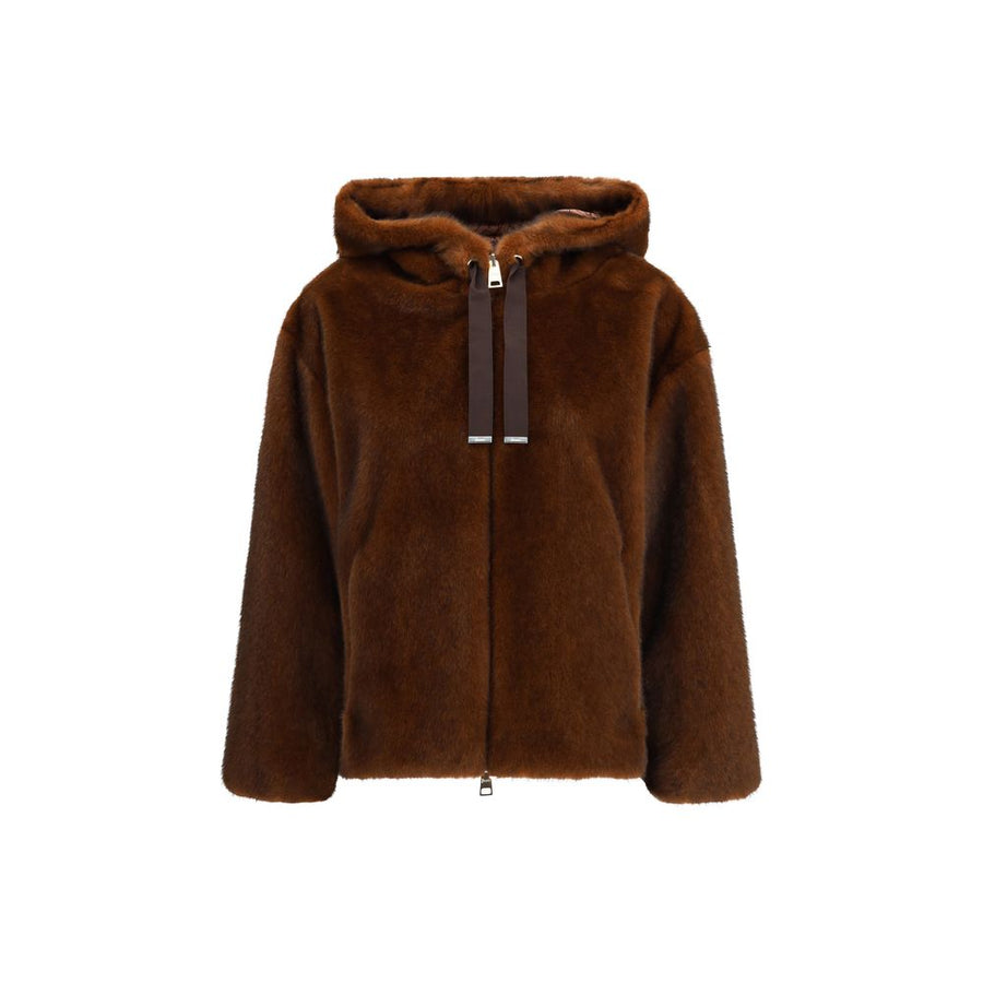Hooded Jacket in eco-fur