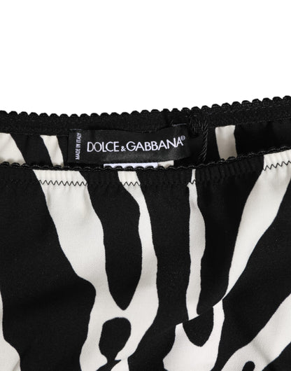 Black White Zebra Print Slip Briefs Underwear