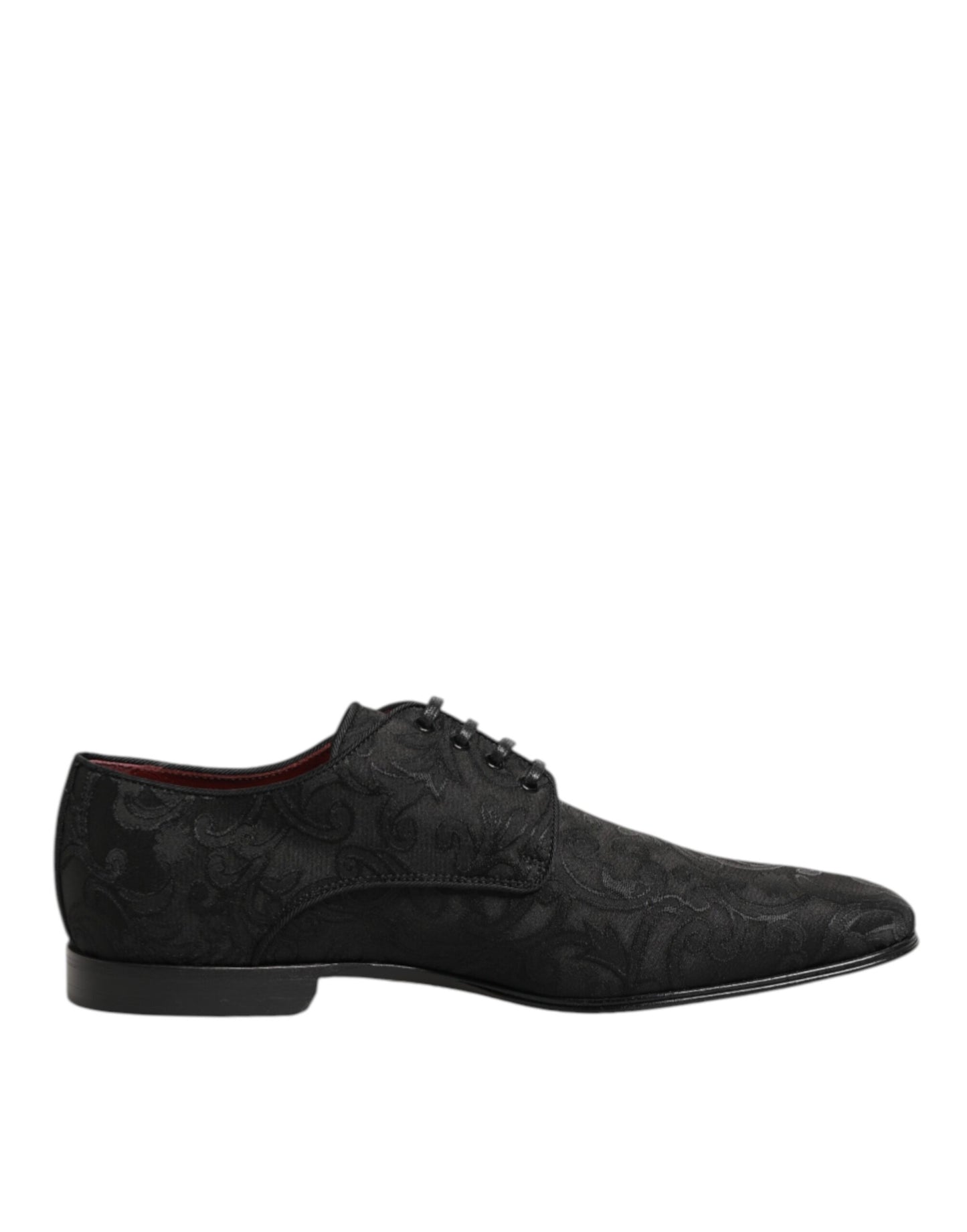 Black Brocade Lace Up Derby Men Dress Shoes