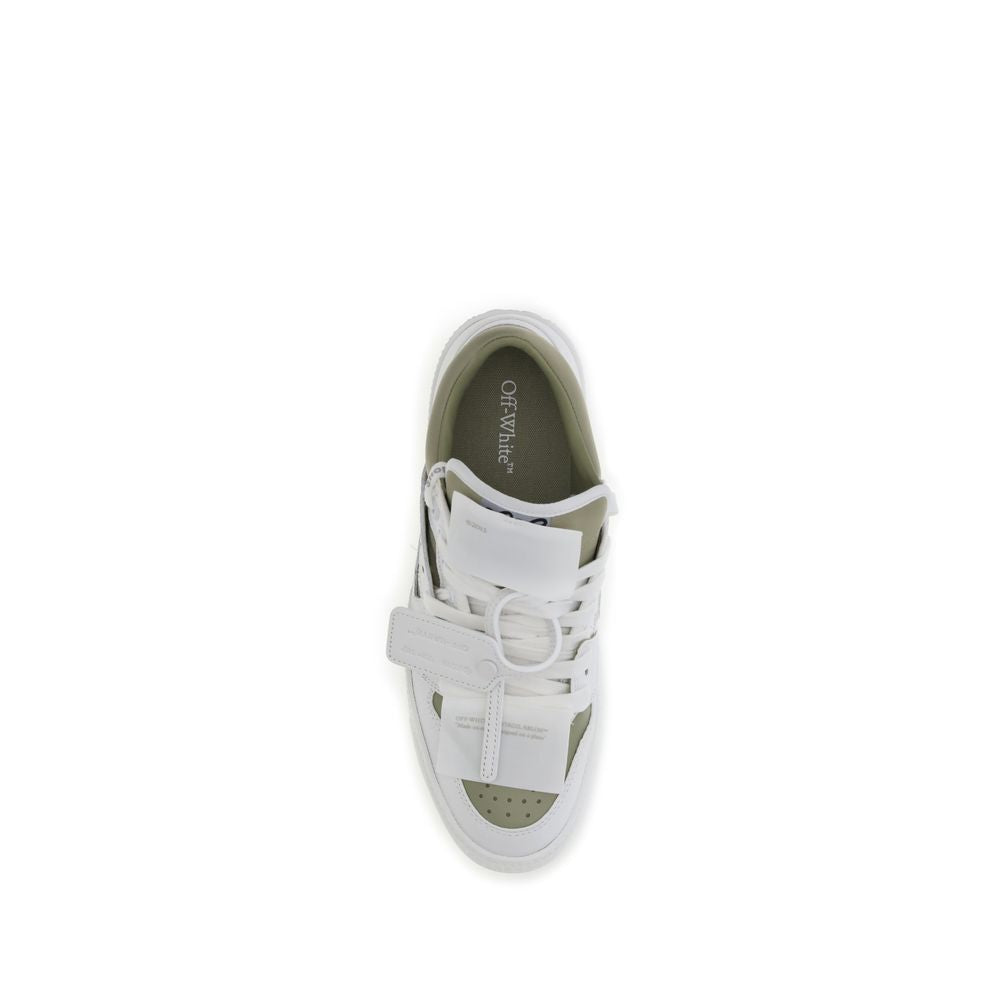 White Leather Low Top Sneakers