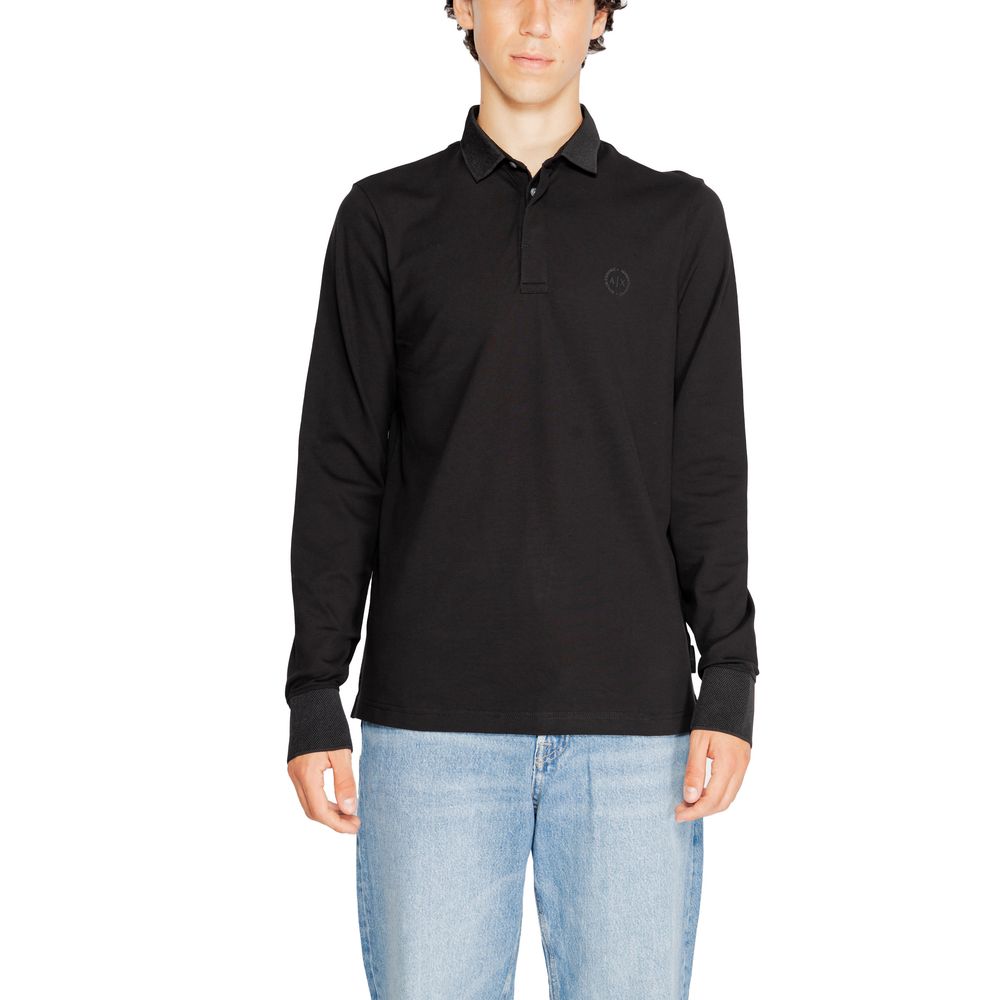 Black Cotton Long Sleeve T-Shirt