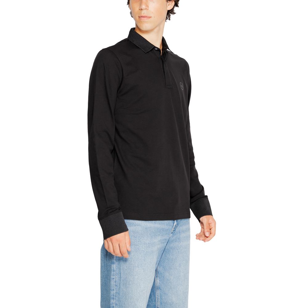 Black Cotton Long Sleeve T-Shirt