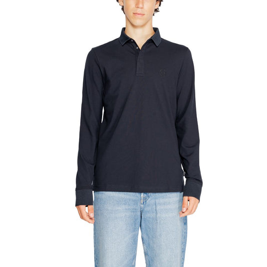 Blue Cotton Long Sleeve T-Shirt