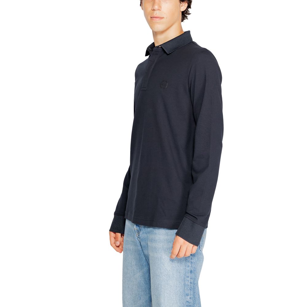 Blue Cotton Long Sleeve T-Shirt