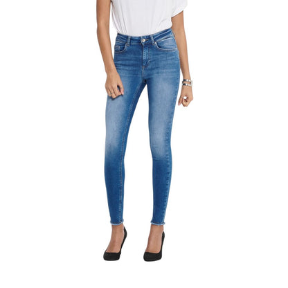 Blue Cotton Skinny Jean