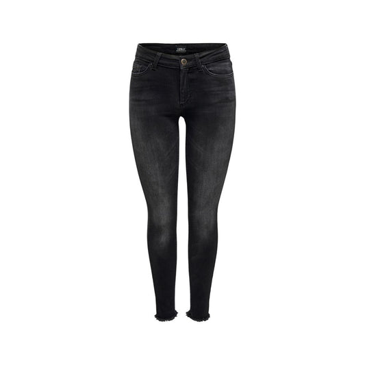 Black Cotton Skinny Jean