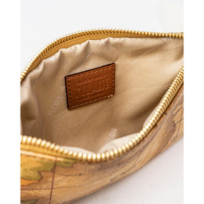 Beige Leather Clutch Bag