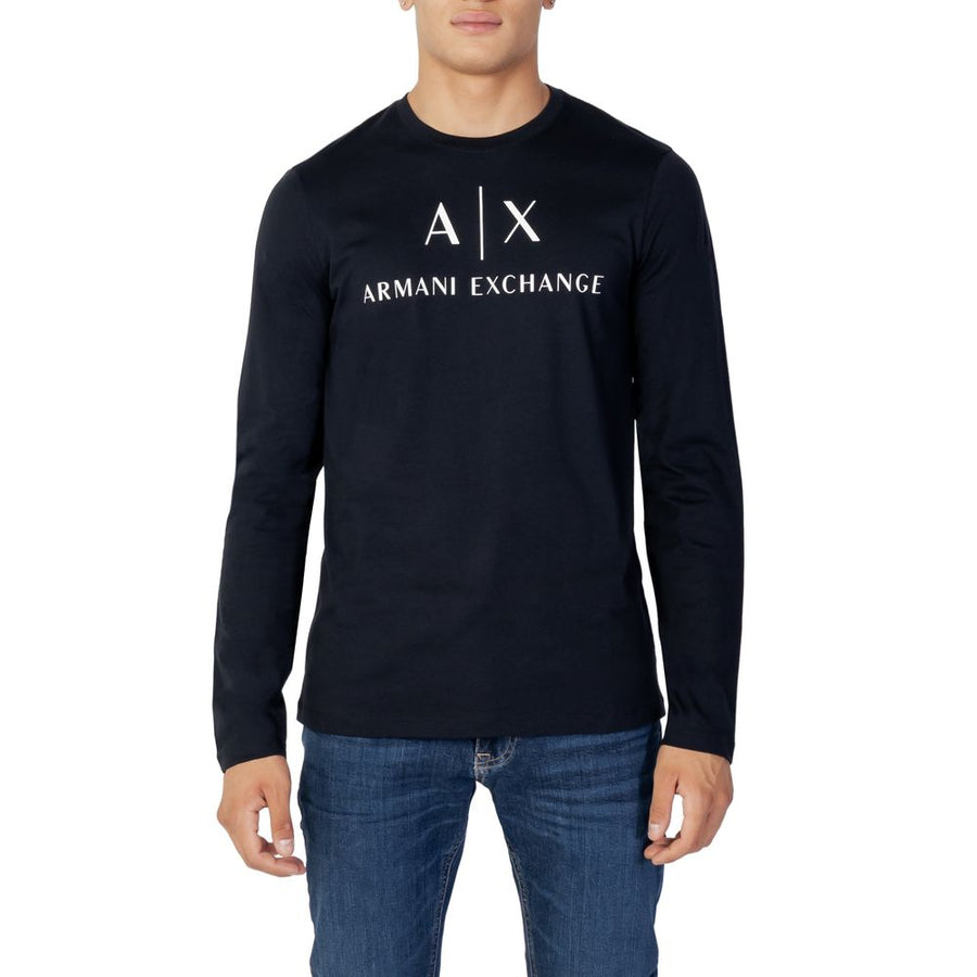 Blue Cotton Long Sleeve T-Shirt