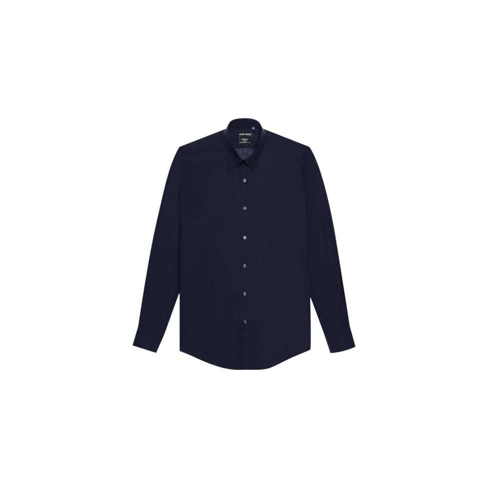 Blue Cotton Dress Shirt