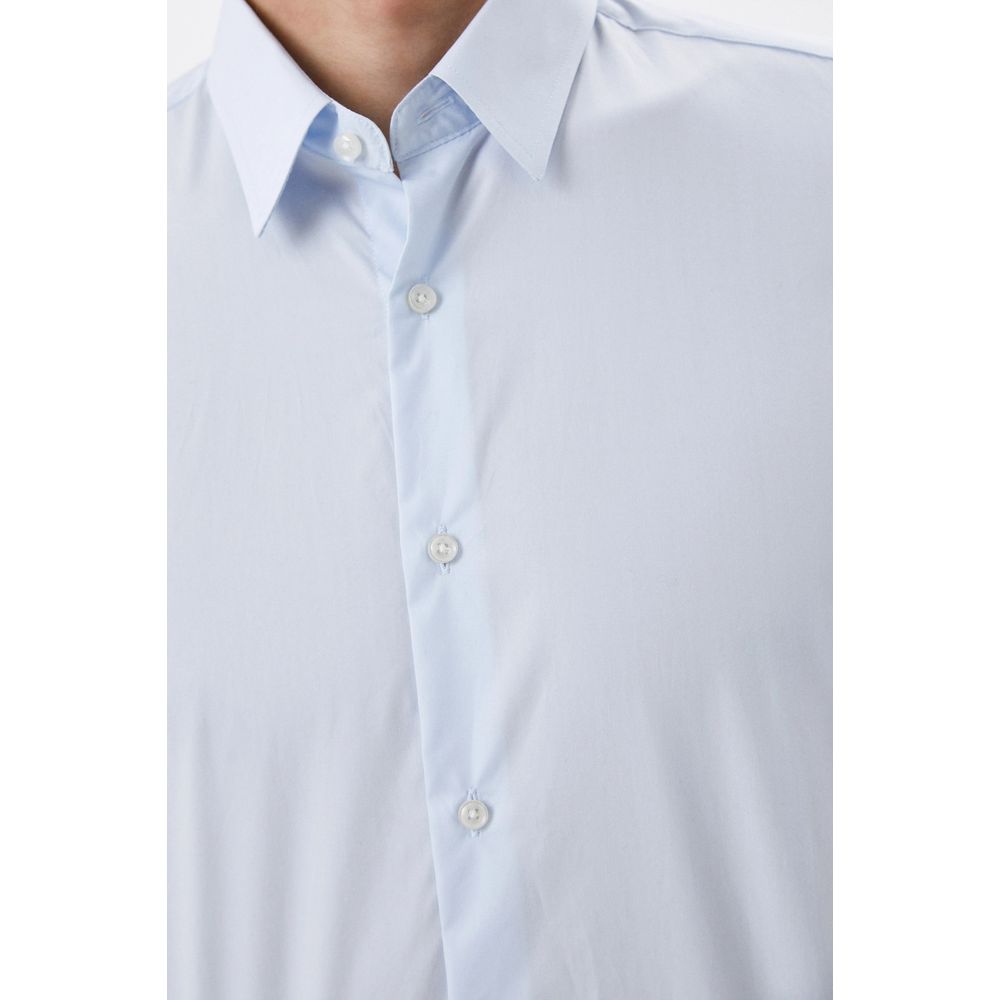 Blue Cotton Dress Shirt
