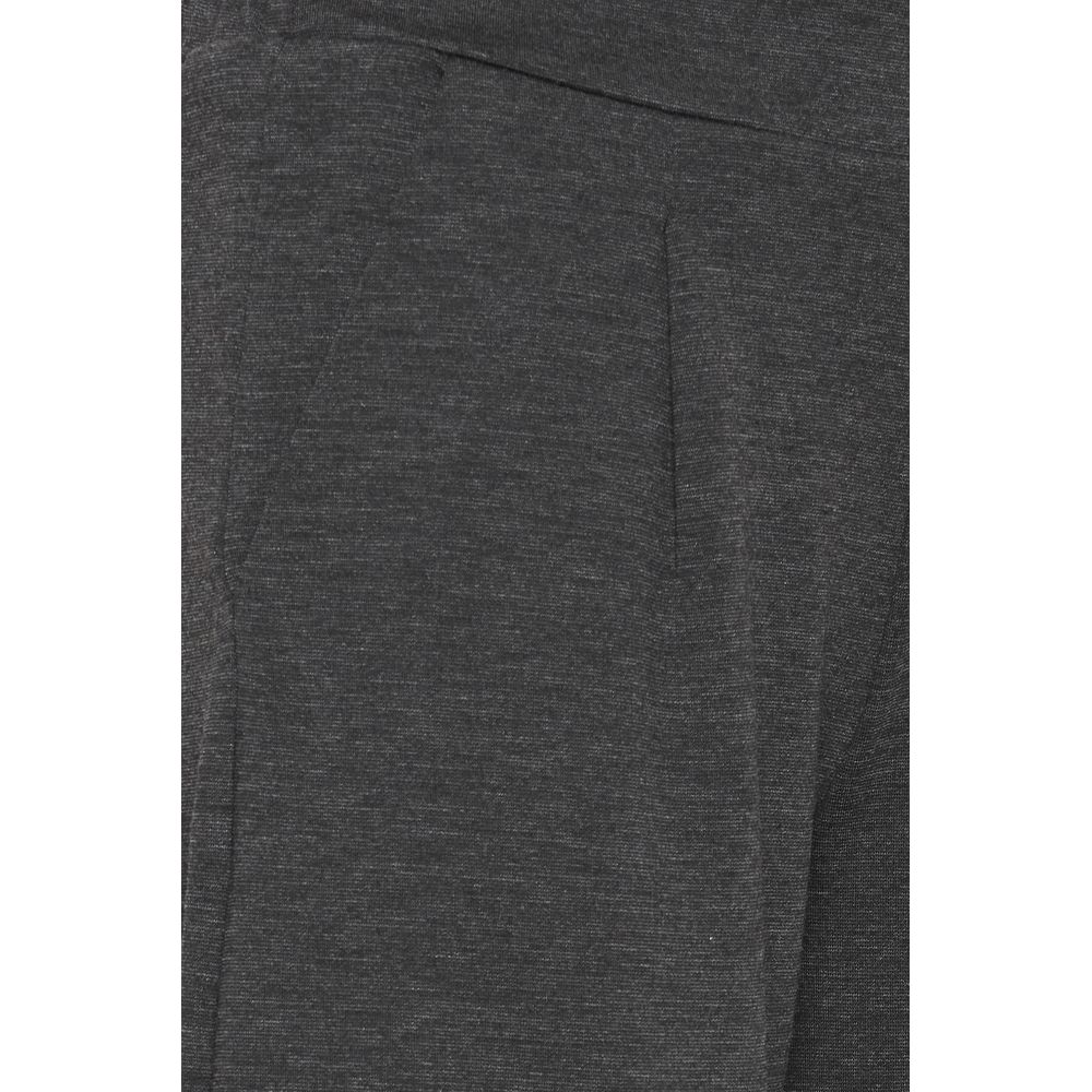 Gray Recycled Polyester Flared Pants