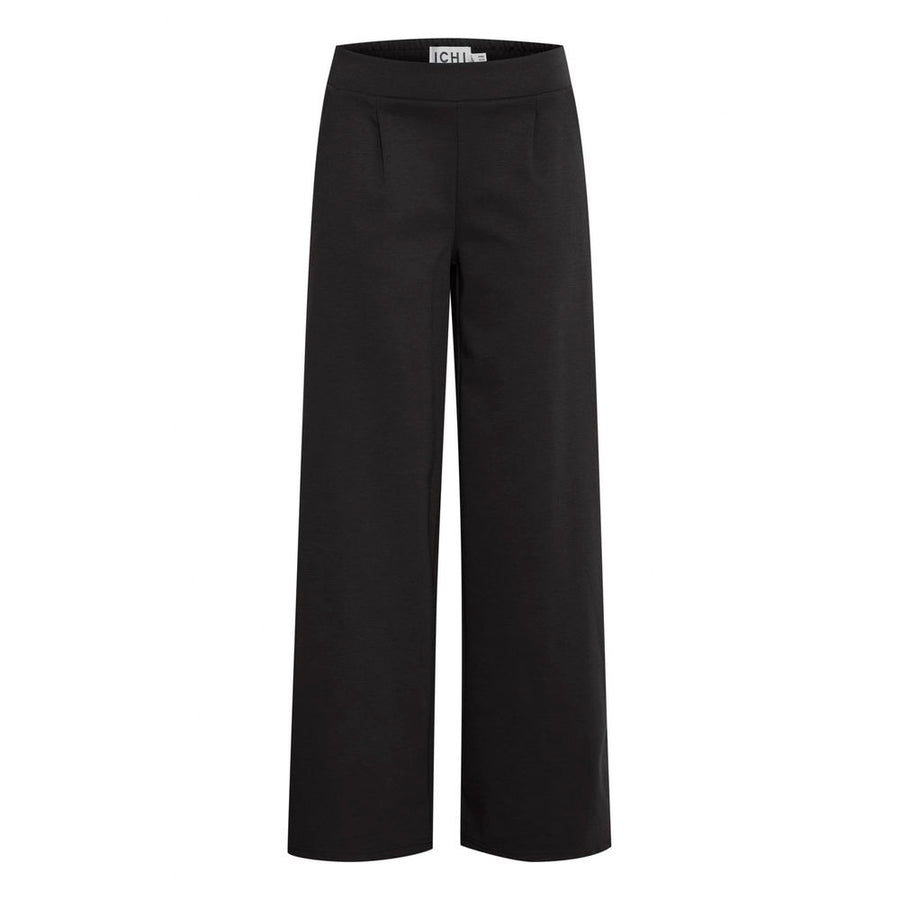 Black Recycled Polyurethane Casual Pants