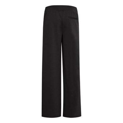 Black Recycled Polyurethane Casual Pants
