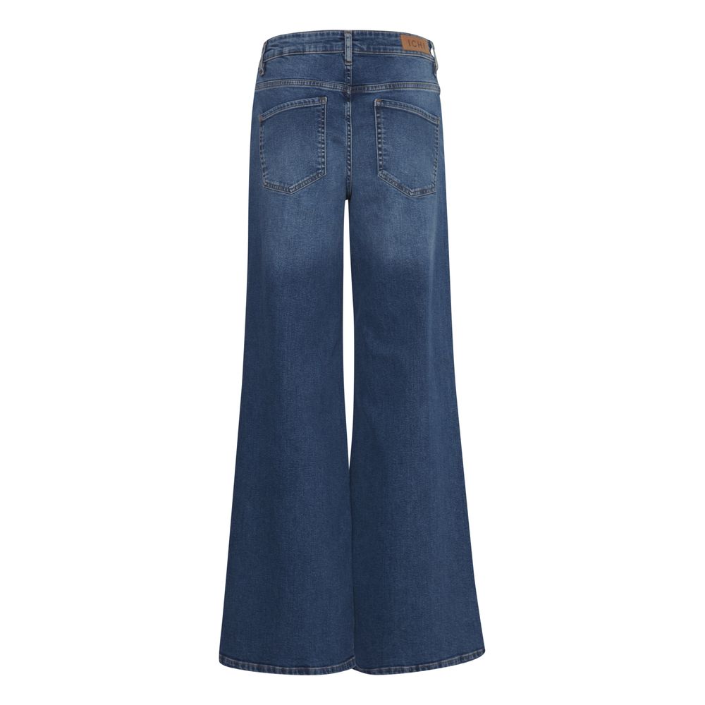 Blue Cotton Bootcut Jeans