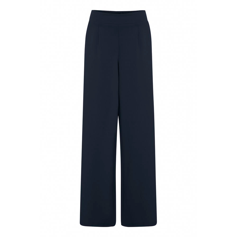 Blue Recycled Polyurethane Casual Pants