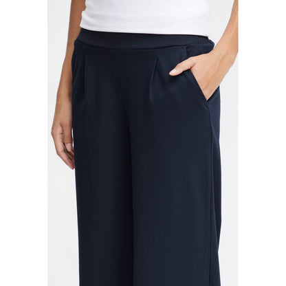 Blue Recycled Polyurethane Casual Pants