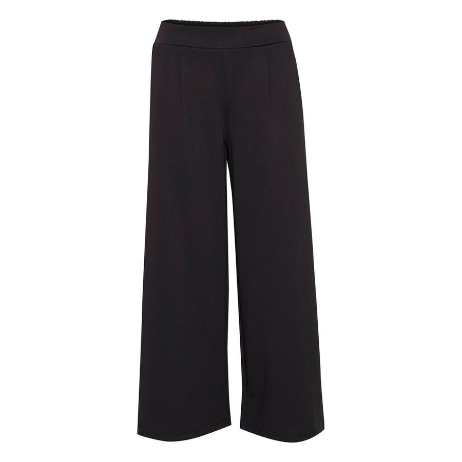 Black Recycled Polyester Flared Pants