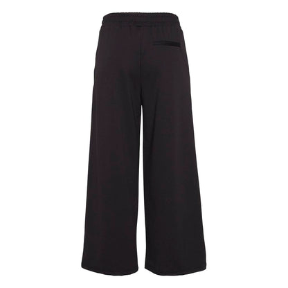Black Recycled Polyester Flared Pants