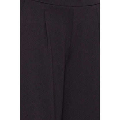 Black Recycled Polyester Flared Pants