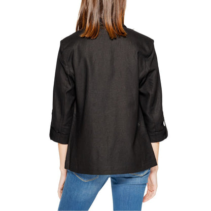 Black Linen Blazer