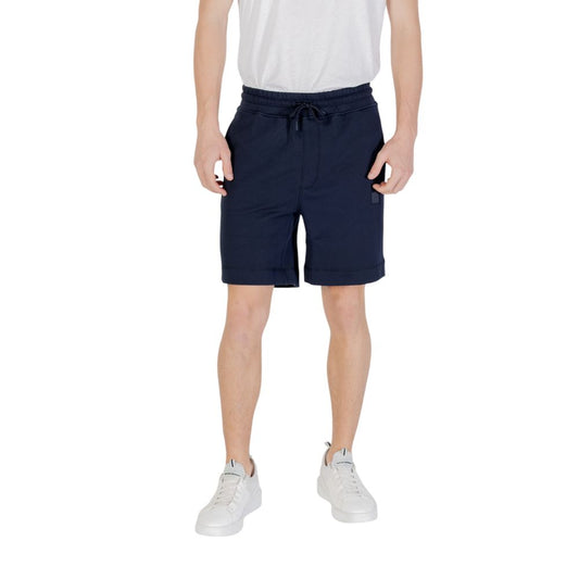Blue Cotton Bermuda Shorts