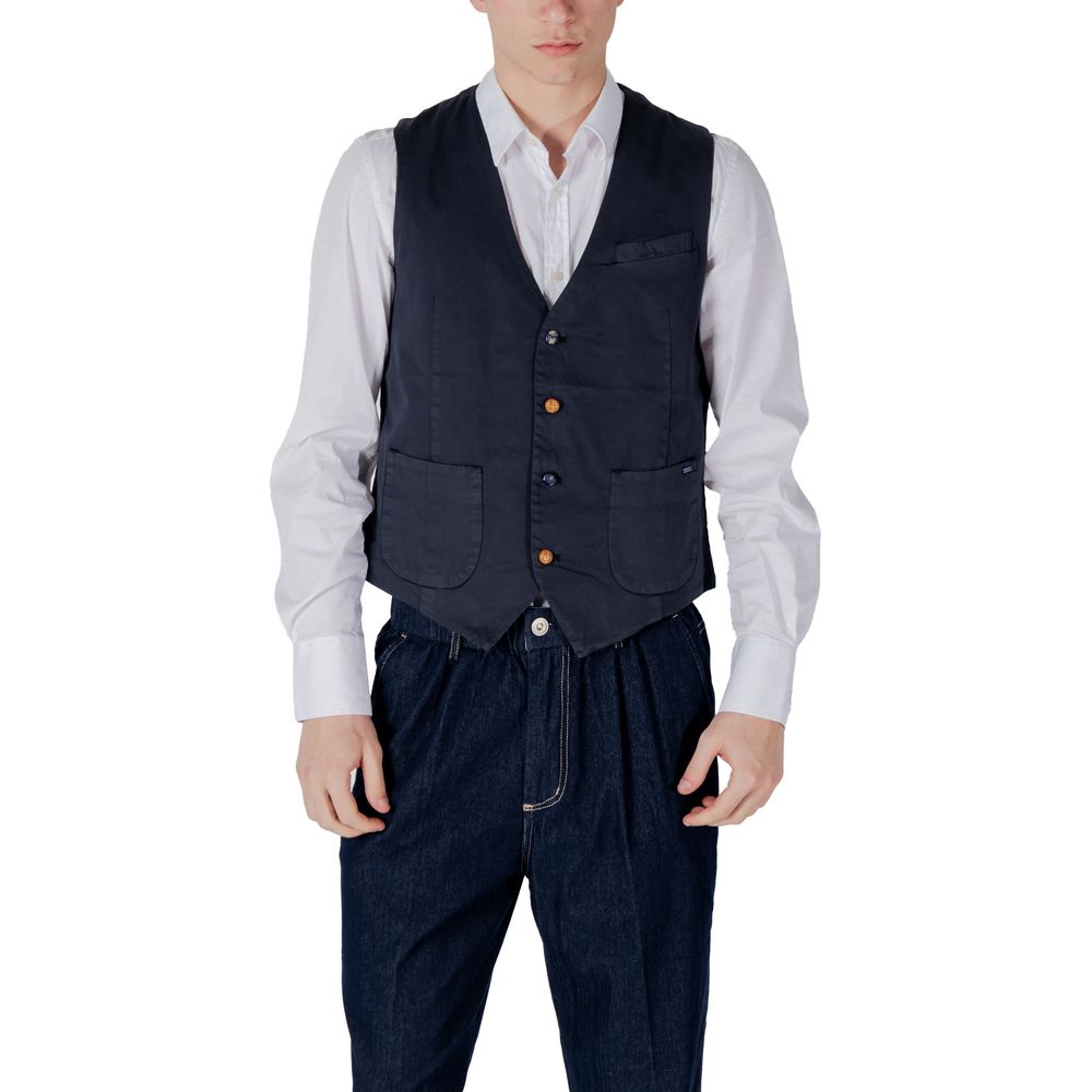 Blue Cotton Waistcoat