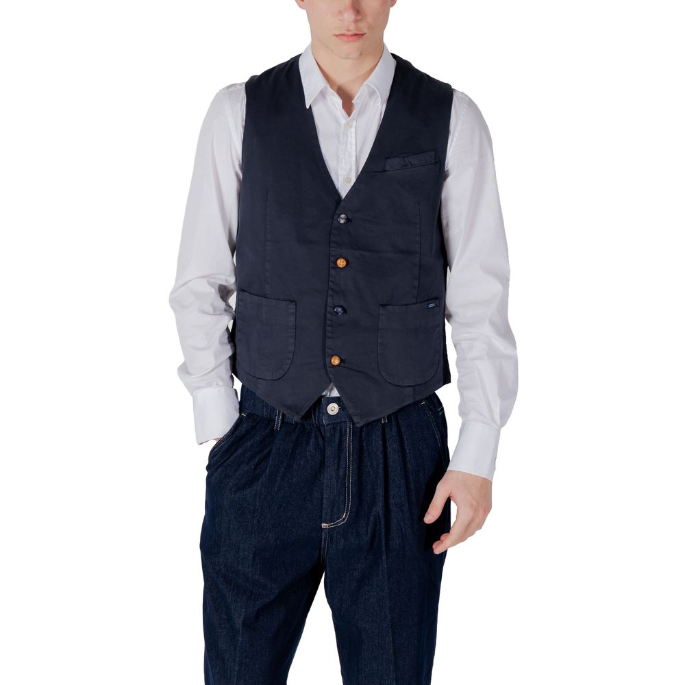 Blue Cotton Waistcoat