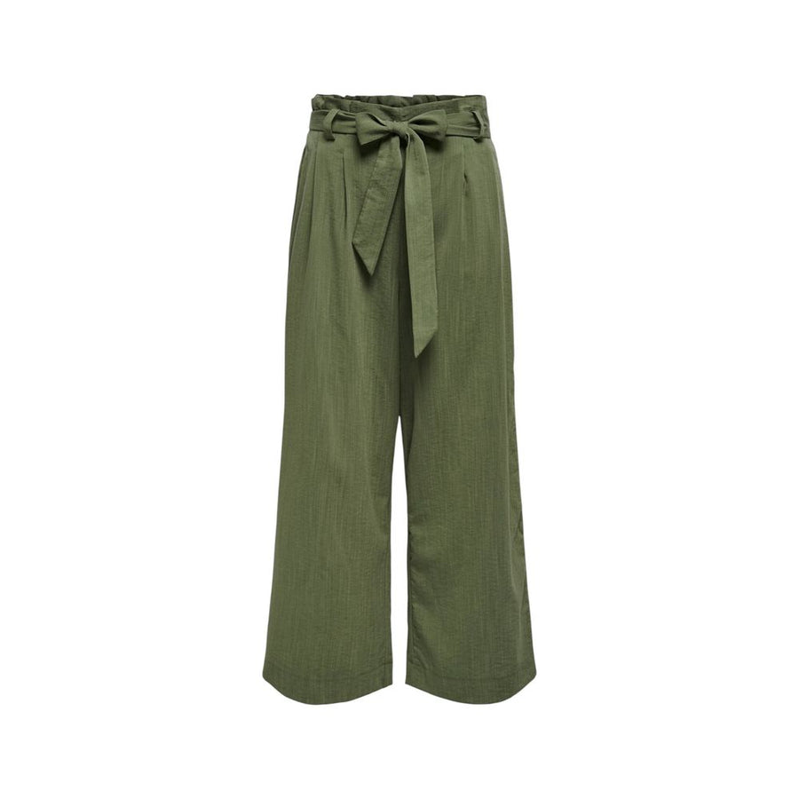 Green Viscose Casual Pants