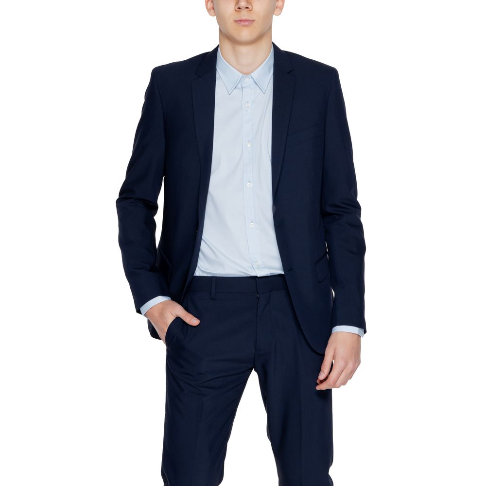 Blue Polyester Blazer