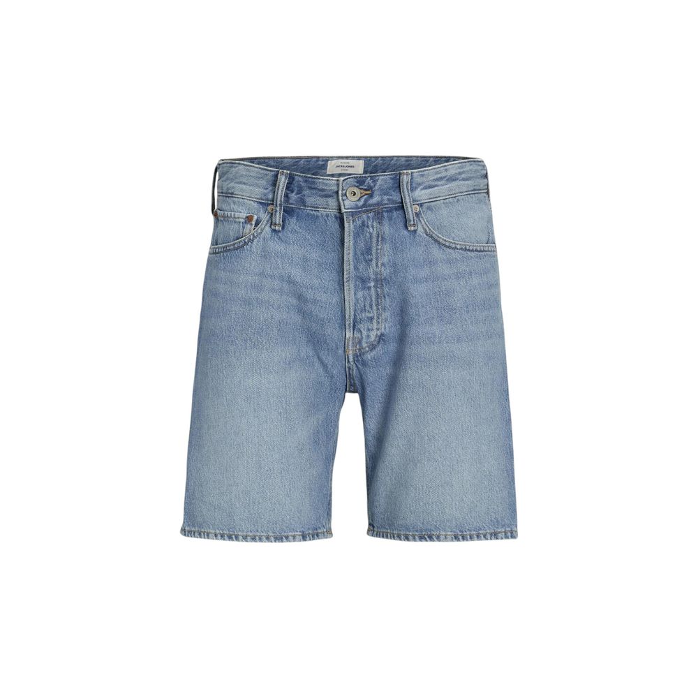 Blue Cotton Bermuda Shorts