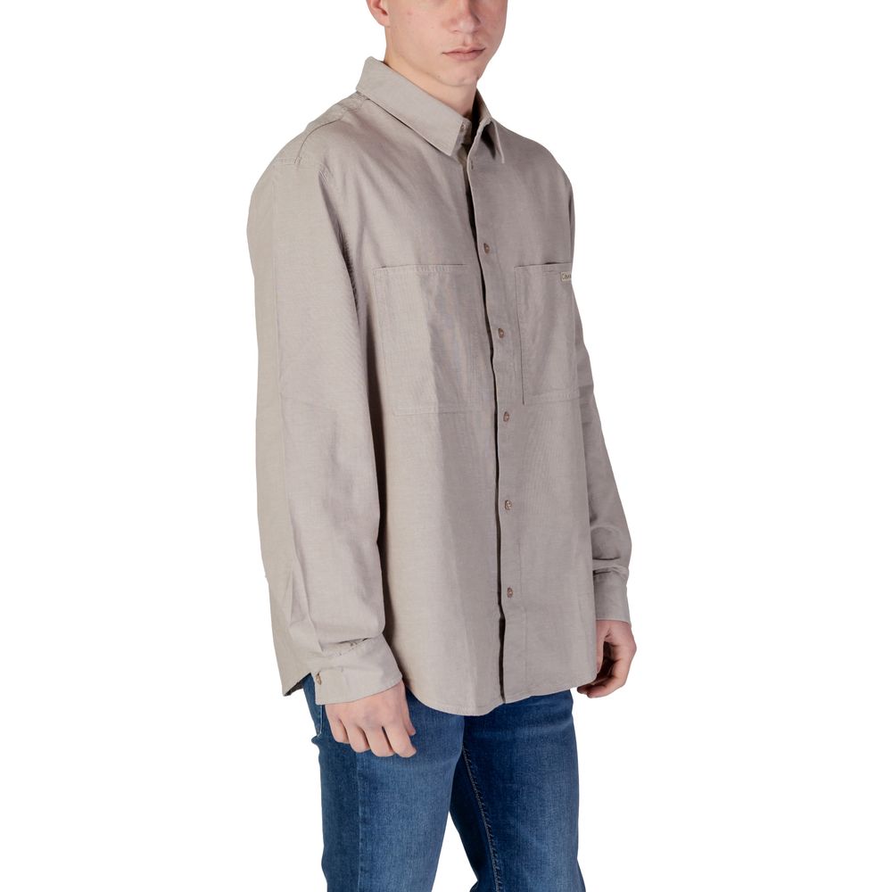 Beige Recycled Cotton Shirt