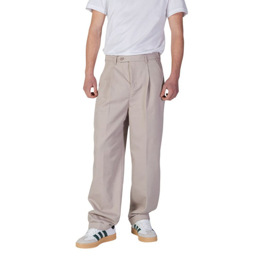 Beige Recycled Polyester Casual Pants
