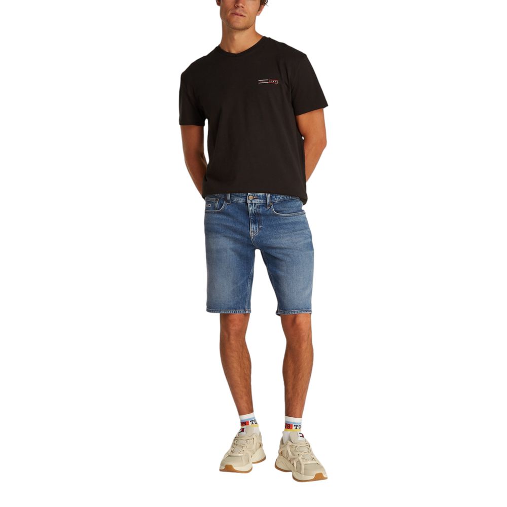 Blue Recycled Cotton Bermuda Shorts