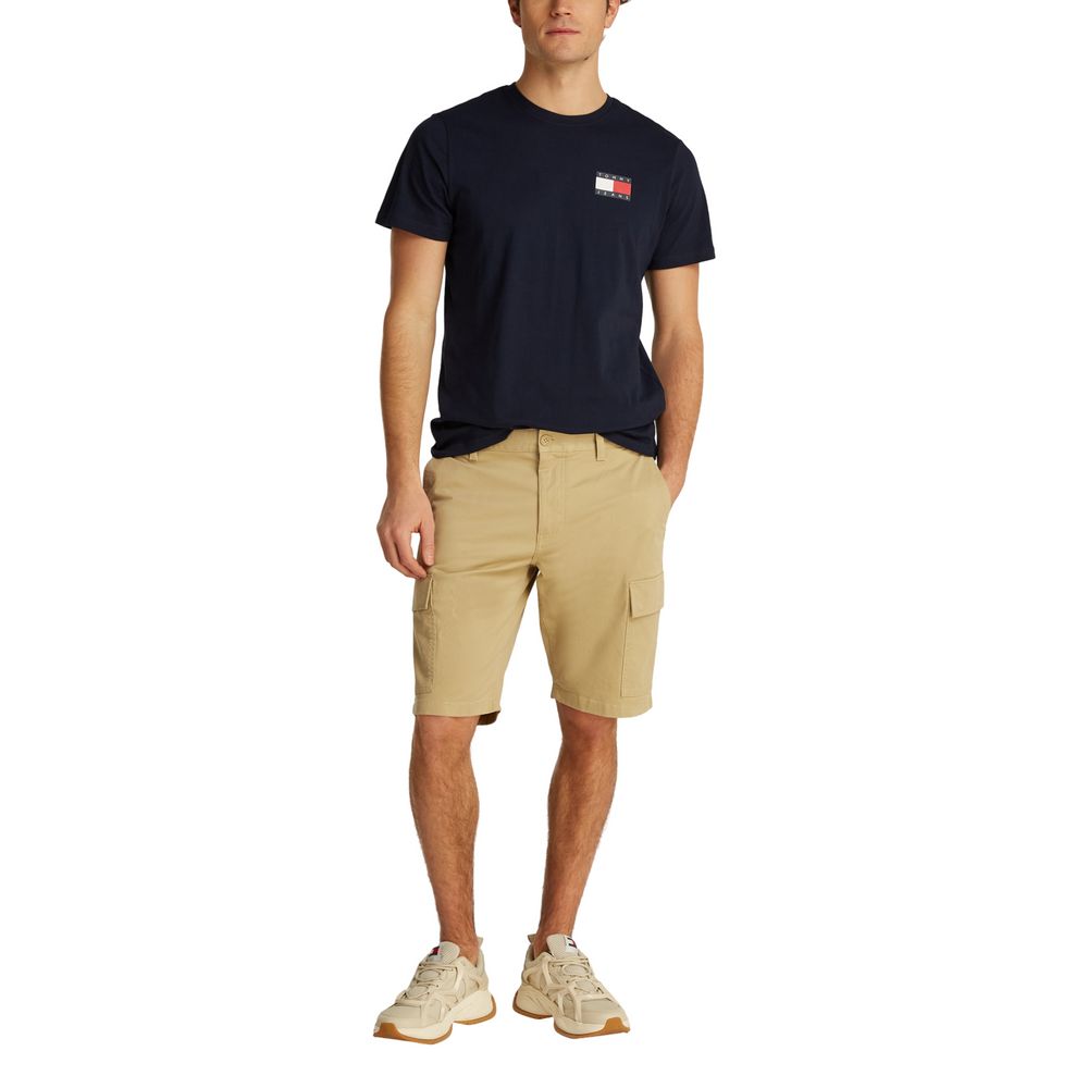 Beige Cotton Bermuda Shorts