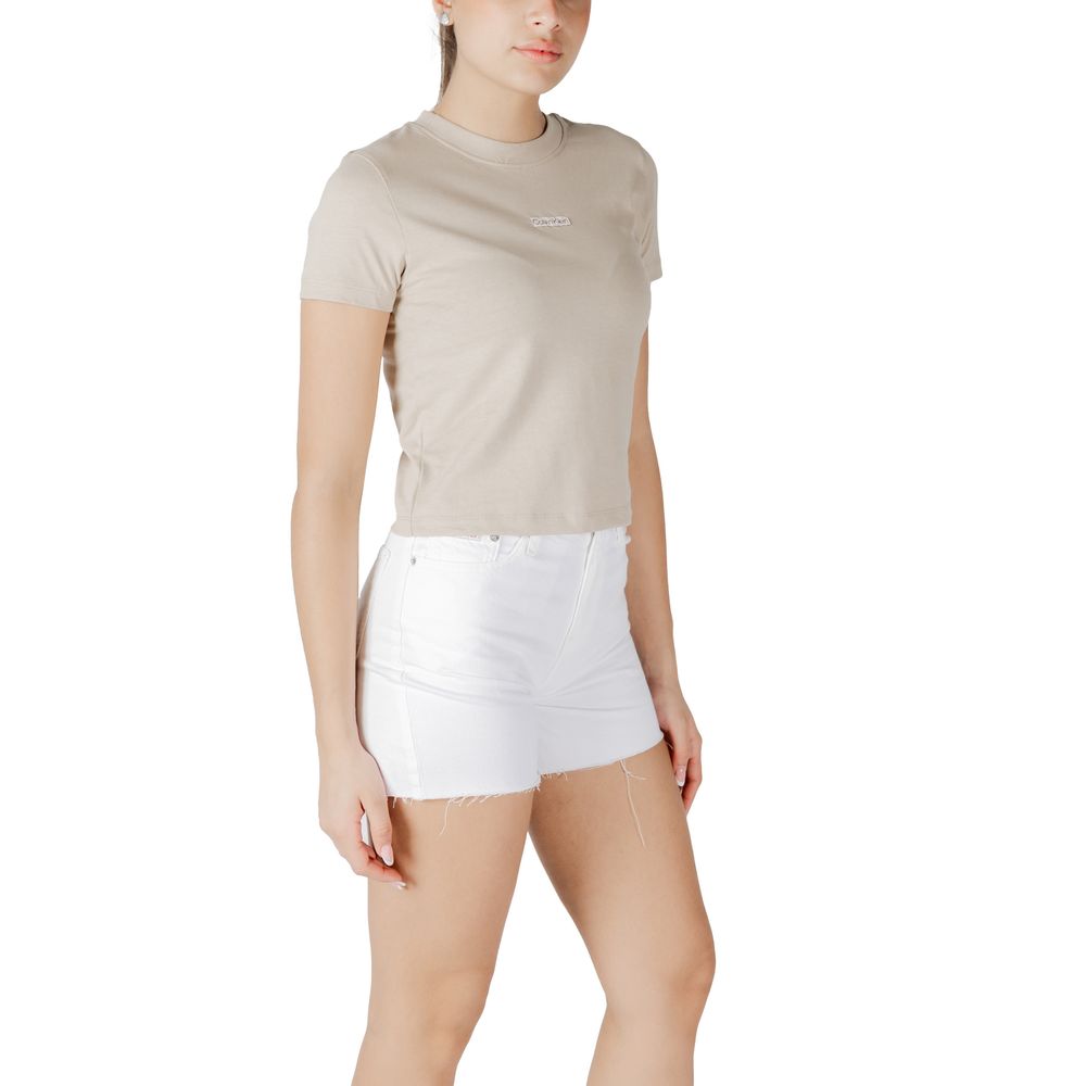 Beige Recycled Cotton T-Shirt