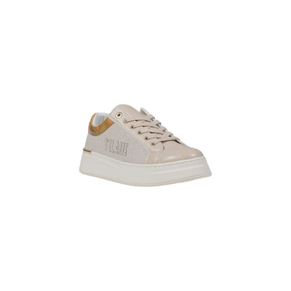 Beige Polyester Low Top Sneakers