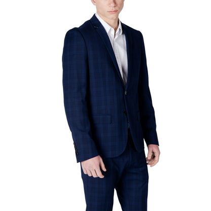 Blue Polyester Blazer