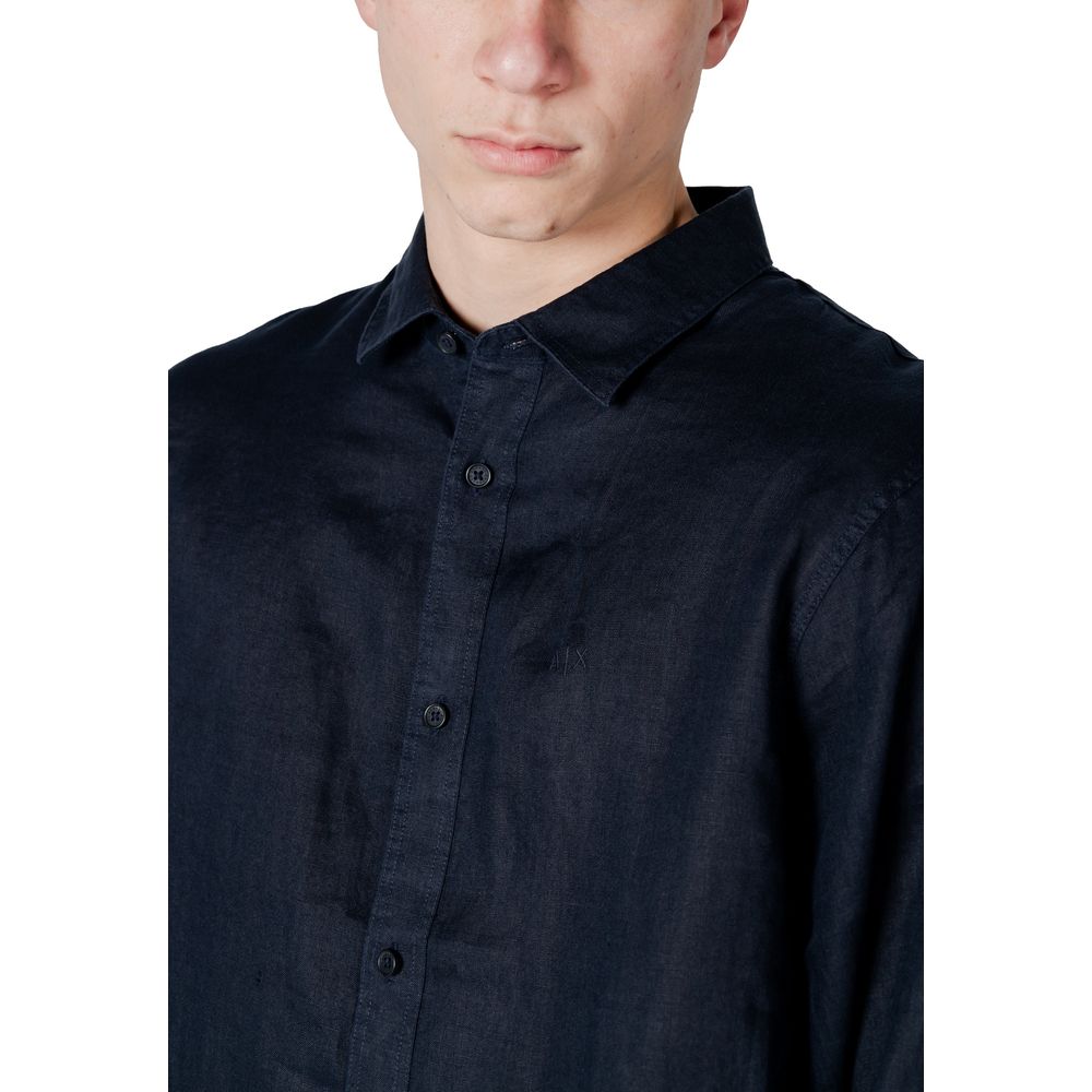 Blue Linen Dress Shirt