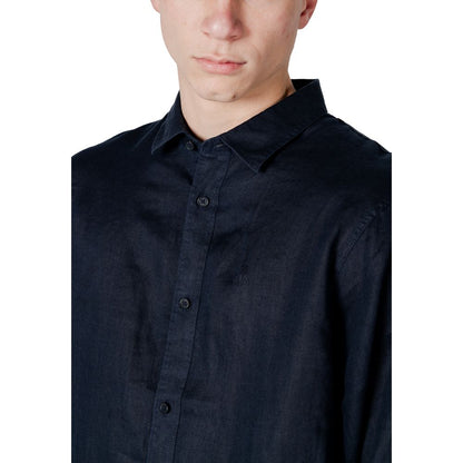 Blue Linen Dress Shirt
