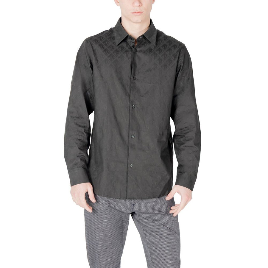 Black Cotton Dress Shirt