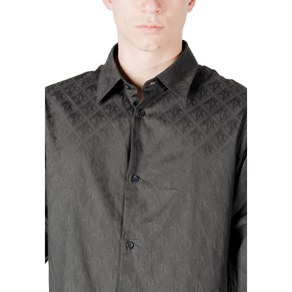 Black Cotton Dress Shirt