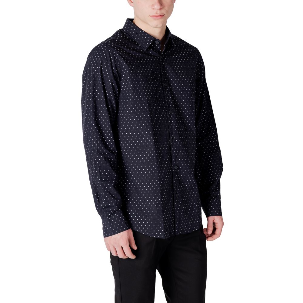 Blue Cotton Pattern Shirt