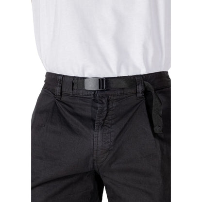 Black Cotton Bermuda Shorts