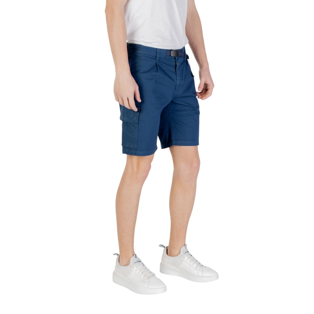 Blue Cotton Bermuda Shorts
